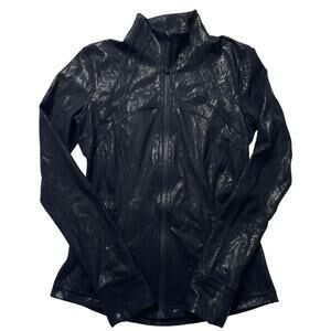 Lululemon Define Jacket Shine Acclimatize Black Foil Special Edition Size 6